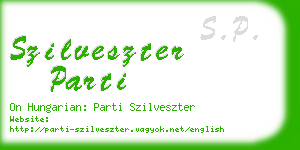 szilveszter parti business card